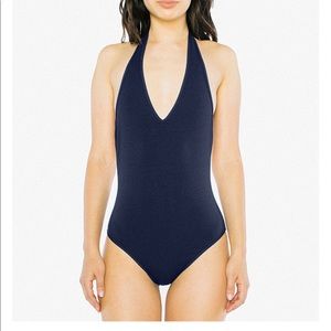 American Apparel Jersey Halter Bodysuit size Med